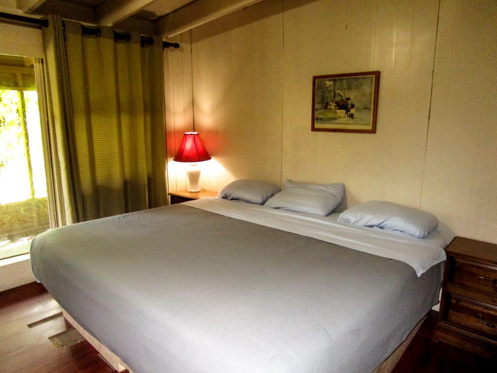 King Bed with Gray Comforter