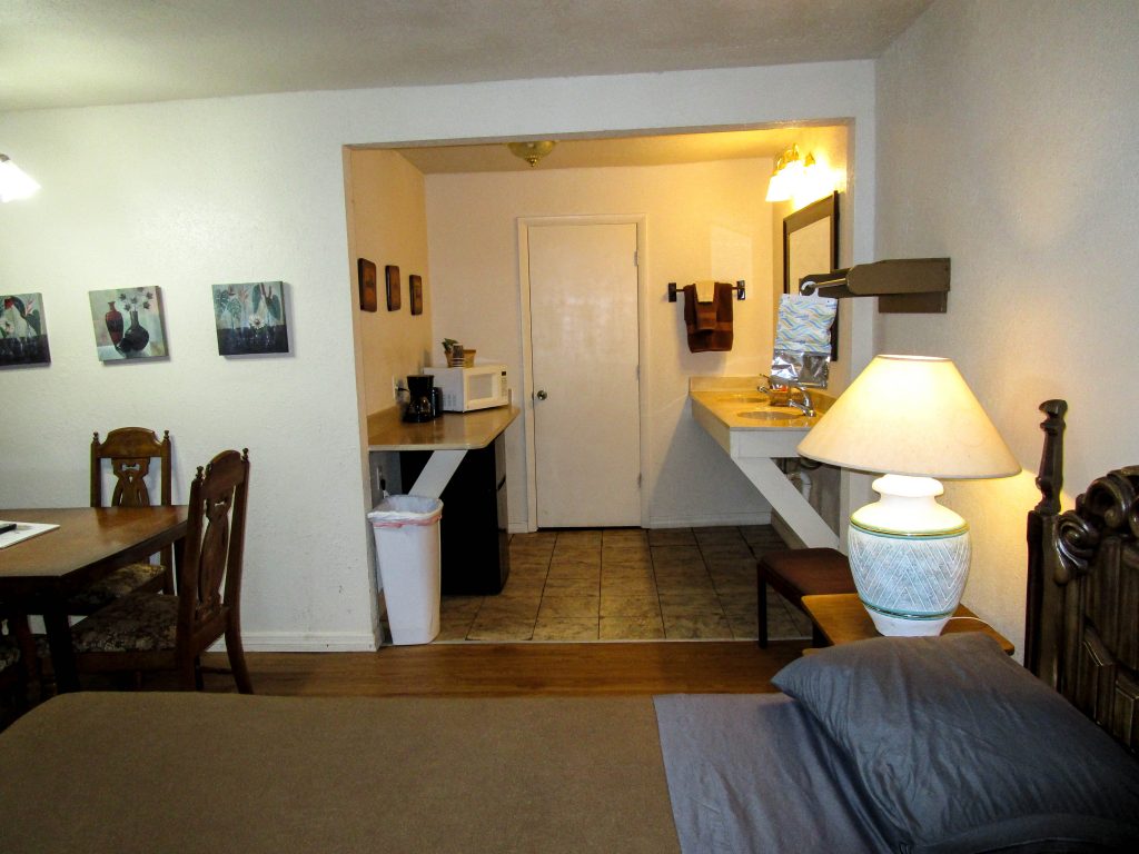 Kitchenette & Bathroom in Lodge Room #4
